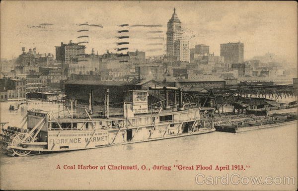 A Coal Harbor during Great Flood April 1913 Cincinnati Ohio