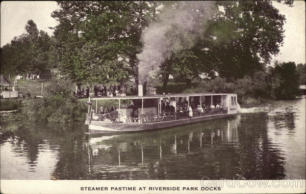 Steamer Pastime at Riverside Park Docks Steamers