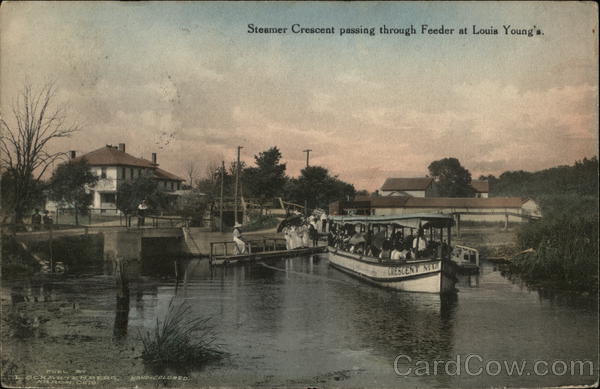 Steamer Crescent Passing Through Feeder at Louis Young's