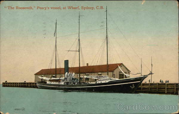 The Roosevelt, Peary's Vessel, at Wharf Sydney Canada