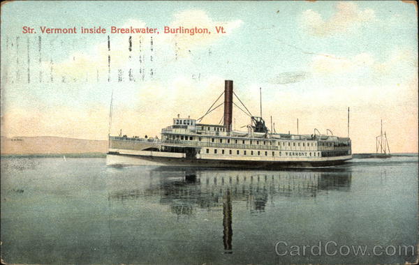 Steamer Vermont inside Breakwater Burlington