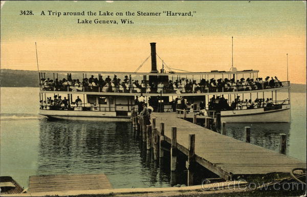 A Trip around the Lake on the Steamer Harvard Lake Geneva Wisconsin