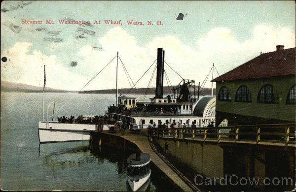 Steamer Mt Washington At Wharf Weirs Beach New Hampshire