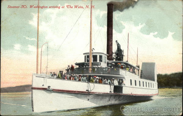 Steamer National Washington Arriving Weirs Beach New Hampshire