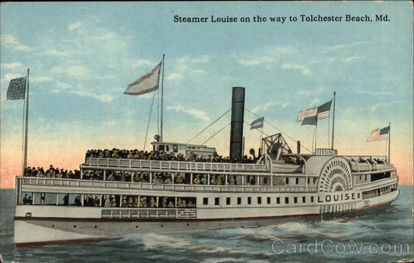 Steamer Louise on the Water Tolchester Beach Maryland
