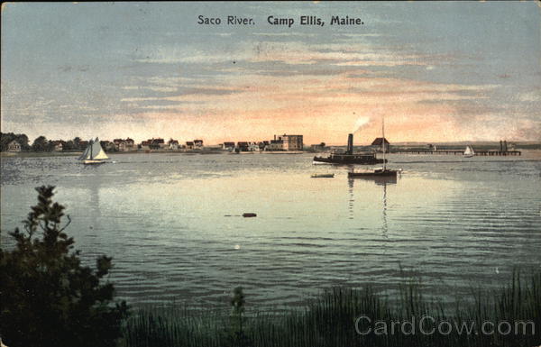 Saco River View at Dusk Camp Ellis Maine