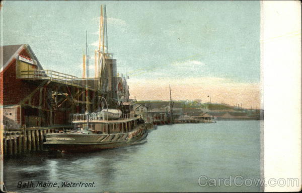 Dock View of Waterfront Bath Maine
