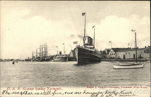 DAR Steamer Leaving Yarmouth NS Canada Nova Scotia