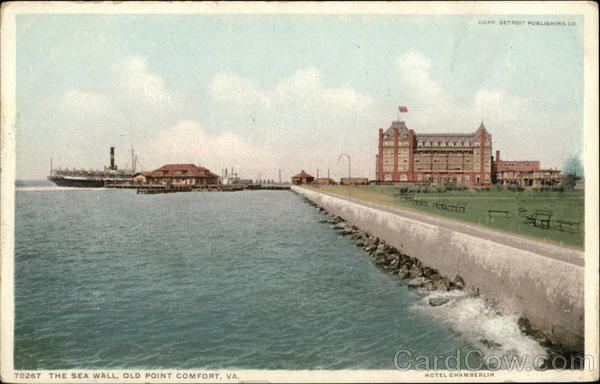 View of the Sea Wall Old Point Comfort Virginia