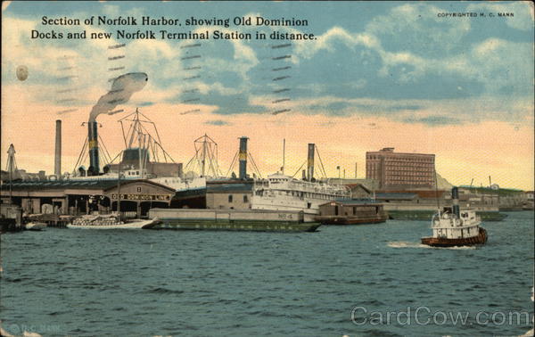 Section of Norfolk Harbor Virginia