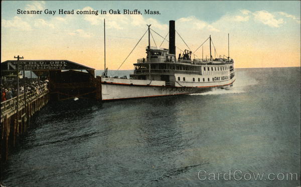 Steamer Gay Head Coming In Oak Bluffs Massachusetts