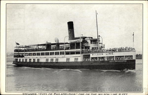 Steamer City of Philadelphia - Wilson Line Steamers
