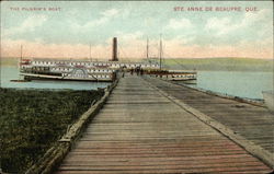 The Pilgrim's Boat at Dock Postcard