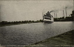 Steamer Lord Baltimore Approaching Lock Delaware City, DE Postcard Postcard Postcard