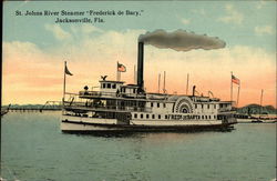 St Johns River Steamer "Frederick de Bary" Jacksonville, FL Postcard Postcard Postcard