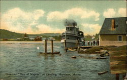 Steamer "Bay of Naples" at Landing Harrison, ME Postcard Postcard Postcard