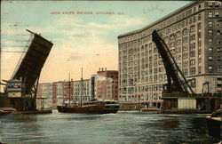 Jack Knife Bridge Chicago, IL Postcard Postcard Postcard