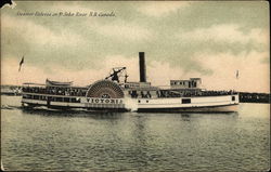 Steamer Victoria on St. John River Postcard