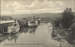 Steamer Penn Yan, Cricket and Yates Postcard