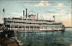 Excursion Boat J.S. on the Mississippi Postcard