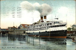 Steamer "City of South Haven" Wharves and Docks Michigan Postcard Postcard Postcard