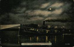 Steamer "Sylvia" by Moonlight Springfield, MA Postcard Postcard Postcard