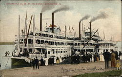 Excursion Steamers JS and WW Burlington, IA Postcard Postcard Postcard