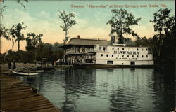 Steamer "Hiawatha" at Silver Springs Ocala, FL Postcard Postcard Postcard