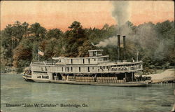 Steamer "John W Callahan" Bainbridge, GA Postcard Postcard Postcard