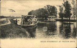 River Steamboat at Penton Hook Postcard