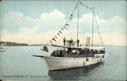 Yacht Castanet Thousand Islands, NY Postcard Postcard Postcard