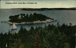 Pumpkin Knob, Casco Bay Portland, ME Postcard Postcard Postcard