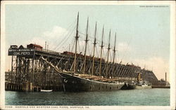 The Norfolk and Western Coal Piers Virginia Postcard Postcard Postcard
