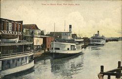 View on Black River Port Huron, MI Postcard Postcard Postcard