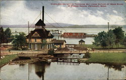 Overlooking Little Traverse Bay from Outlet of Bear River at Power House Postcard