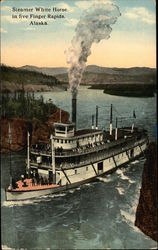 Steamer White Horse in Five Finger Rapids Alaska Postcard Postcard Postcard