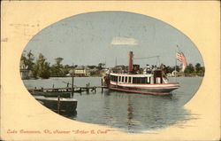 Steamer "Arthur B. Cook" Lake Bomeseen, VT Postcard Postcard Postcard