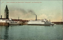 Ferry Building and Ferry Boat Tamalpais Postcard