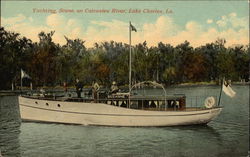 Yachting Scene on Calcasieu River Lake Charles, LA Postcard Postcard Postcard