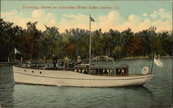 Yachting Scene on Calcasieu River Postcard