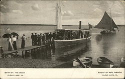 Down by the Dock Clear Lake, IA Postcard Postcard Postcard