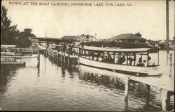 Down at the Boat Landing, Nippersink Lake Fox Lake, IL Postcard Postcard Postcard