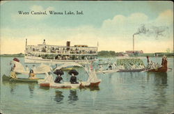 Water Carnival Winona Lake, IN Postcard Postcard Postcard