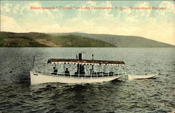 Steam Launch "ouladi" on Lake Temiscouata Postcard