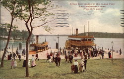 Steam Boat Docks at Big Island Park Postcard