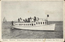 Steamer "Winifred," Ocean Beach Boat Long Island Postcard