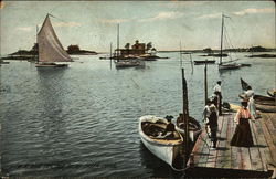 View at Boat Landing Stony Creek, CT Postcard Postcard Postcard