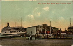 New York Boat Dock Postcard
