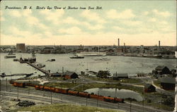 Bird's Eye View of harbor from Fort Hill Providence, RI Postcard Postcard Postcard