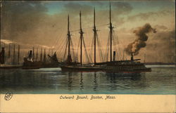 Outward Bound on the Water Boston, MA Postcard Postcard Postcard